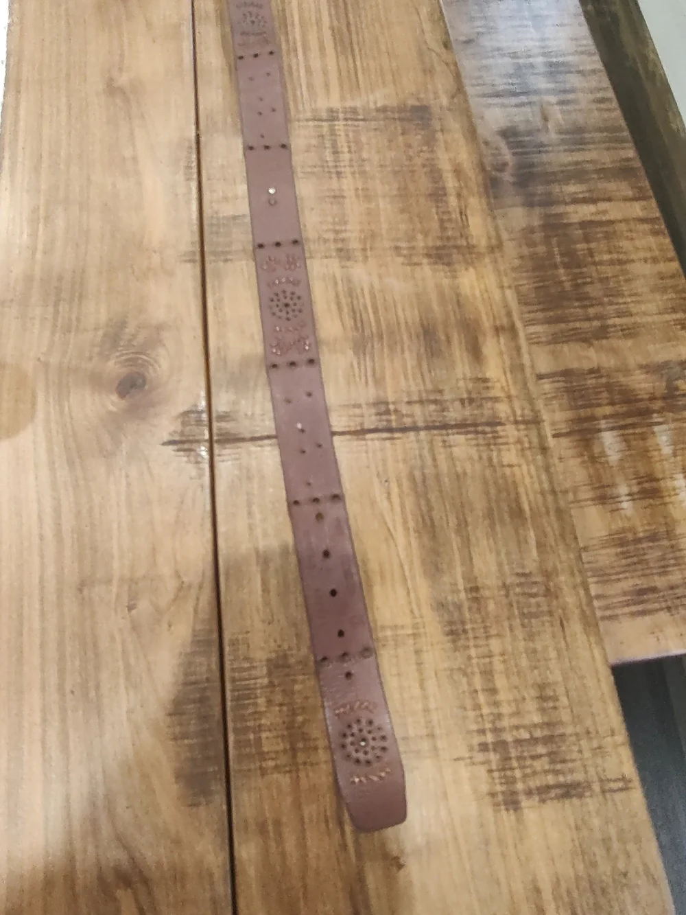 Vintage, Genuine Fossil Patchwork Leather Belt. Size L